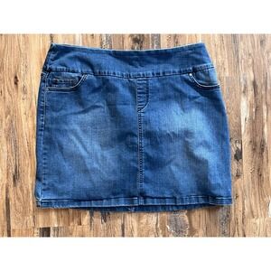 S.C. & Co. Women's Denim Jean Skorts Pull On Type Size L